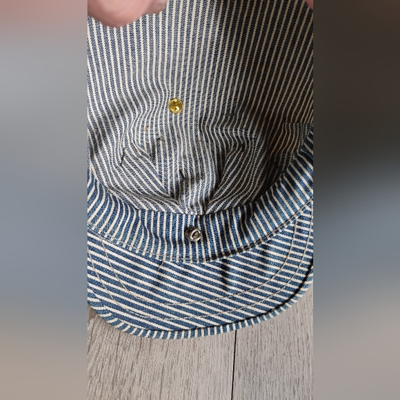 Vintage Old Railroad Conductor Hat Engineer 9 Collector Buttons Men's Medium - Picture 6 of 16